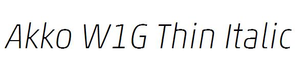 Akko W1G Thin Italic