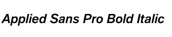 Applied Sans Pro Bold Italic