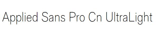 Applied Sans Pro Cn UltraLight