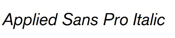 Applied Sans Pro Italic