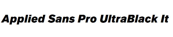 Applied Sans Pro UltraBlack It