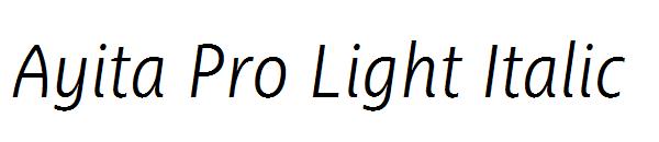 Ayita Pro Light Italic
