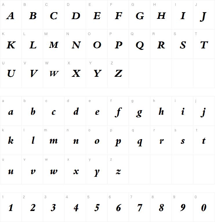 Bembo MT Pro Extra Bold Italic