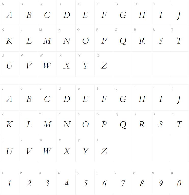 Bembo Titling MT Std Italic