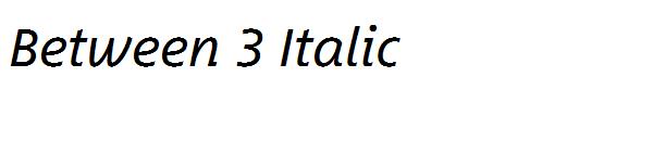 Between 3 Italic