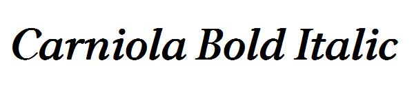 Carniola Bold Italic