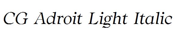 CG Adroit Light Italic