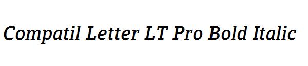 Compatil Letter LT Pro Bold Italic