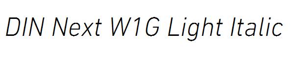 DIN Next W1G Light Italic