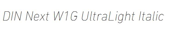 DIN Next W1G UltraLight Italic