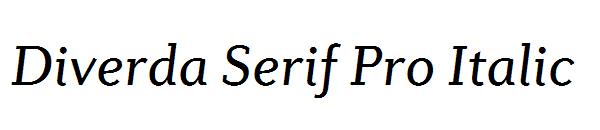 Diverda Serif Pro Italic