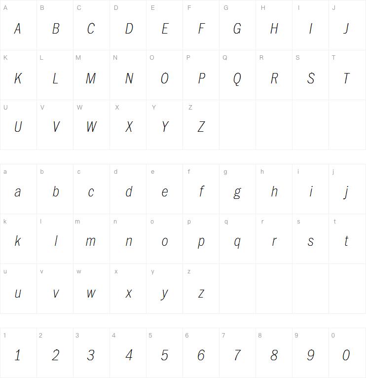 Franklin Narrow ITC Pro Thin Ita