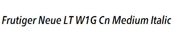 Frutiger Neue LT W1G Cn Medium Italic