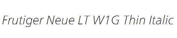 Frutiger Neue LT W1G Thin Italic