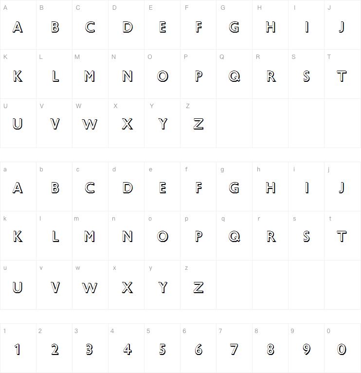 Gill Sans Nova Shadowed Outline