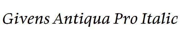 Givens Antiqua Pro Italic