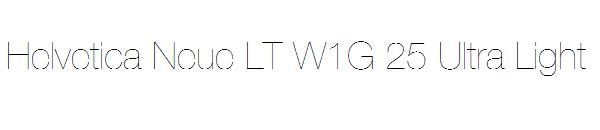 Helvetica Neue LT W1G 25 Ultra Light