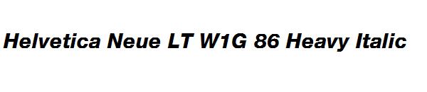 Helvetica Neue LT W1G 86 Heavy Italic