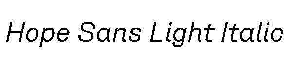 Hope Sans Light Italic