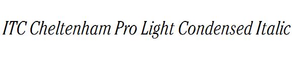 ITC Cheltenham Pro Light Condensed Italic