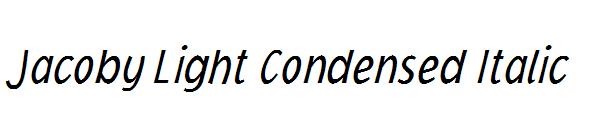 Jacoby Light Condensed Italic