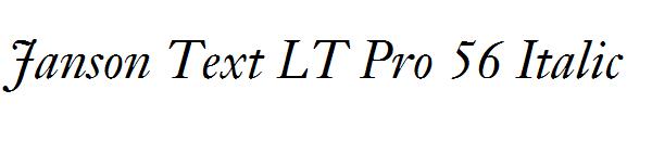 Janson Text LT Pro 56 Italic