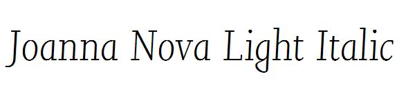 Joanna Nova Light Italic