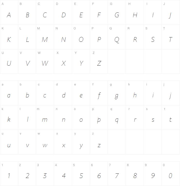 Joanna Sans Nova Thin Italic