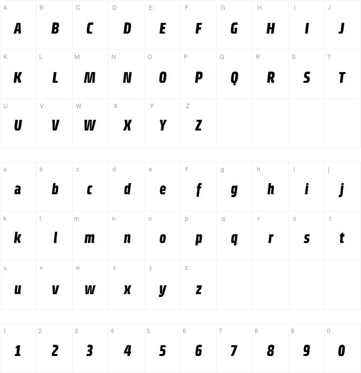 Klint Pro Black Condensed Italic