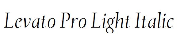 Levato Pro Light Italic