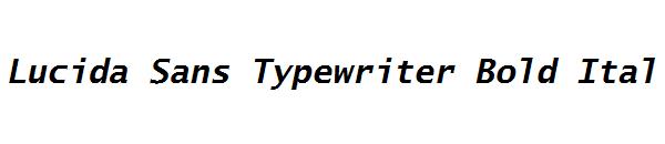 Lucida Sans Typewriter Bold Ital