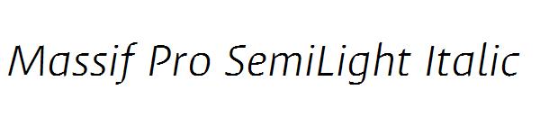 Massif Pro SemiLight Italic