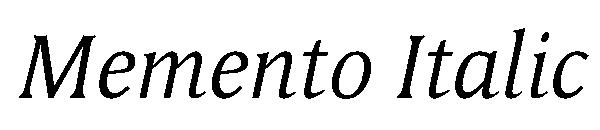 Memento Italic