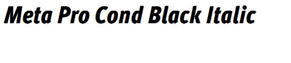 Meta Pro Cond Black Italic