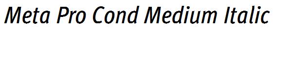 Meta Pro Cond Medium Italic