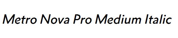 Metro Nova Pro Medium Italic