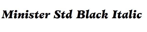 Minister Std Black Italic