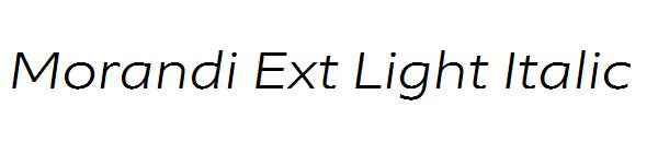 Morandi Ext Light Italic