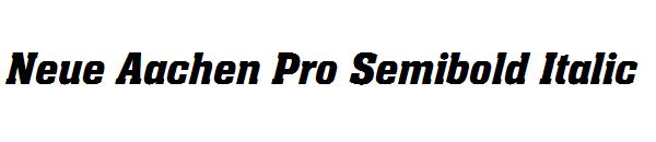 Neue Aachen Pro Semibold Italic