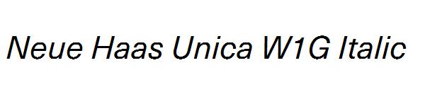 Neue Haas Unica W1G Italic