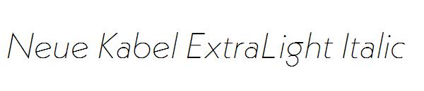 Neue Kabel ExtraLight Italic