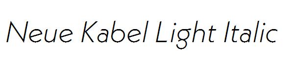 Neue Kabel Light Italic