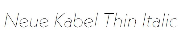 Neue Kabel Thin Italic