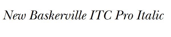 New Baskerville ITC Pro Italic