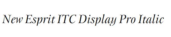 New Esprit ITC Display Pro Italic