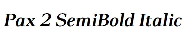 Pax 2 SemiBold Italic