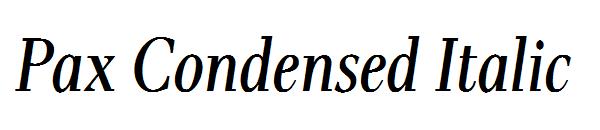 Pax Condensed Italic