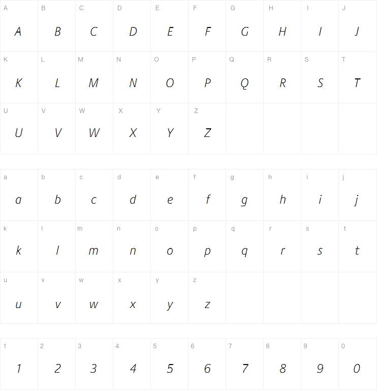 Praxis Next Light Italic