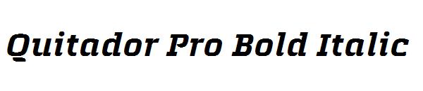 Quitador Pro Bold Italic