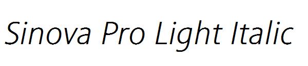 Sinova Pro Light Italic